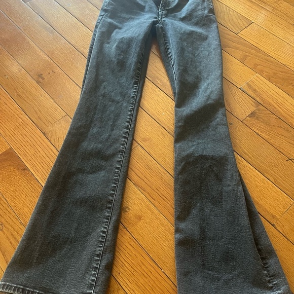 ANTHROPOLOGIE Flare BELL BOTTOMS Jeans Black Denim Boho bootcut y2k Sz 26 Edwin - Picture 2 of 10